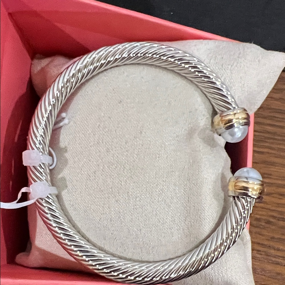 House of Harlow 1960 | Two-Tone Rope Bracelet w/Faux Pearl Accents - Picture 7 of 10